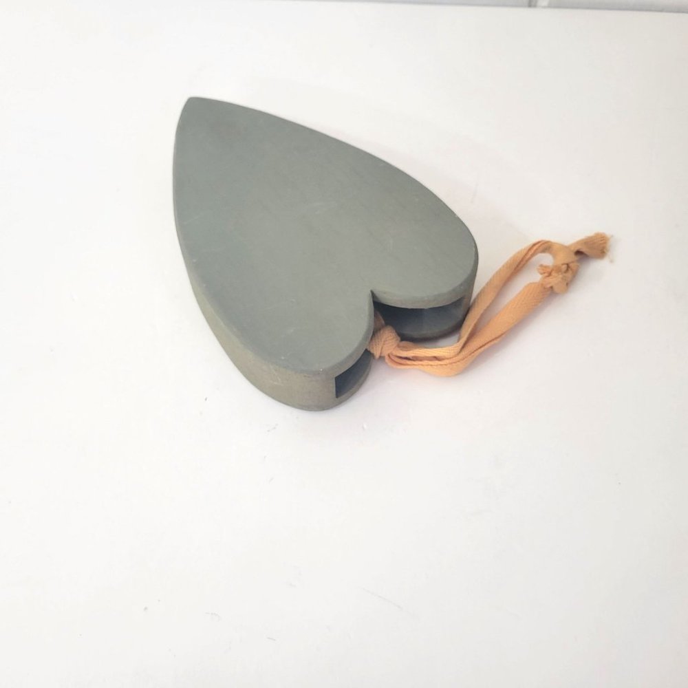 Primitive Wood Hanging Heart Wall Pocket - Picture 3 of 6